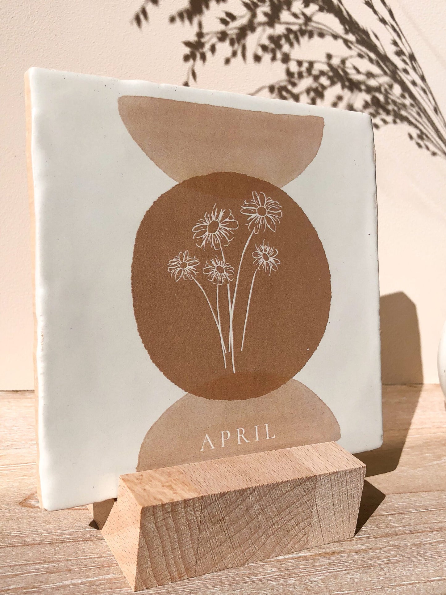 geboortebloem, tegeltje, geboortetegeltje, madeliefje, storytile