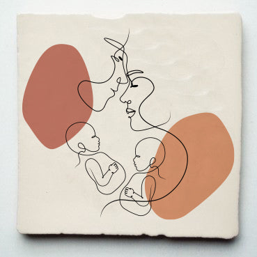 LineArt | Family Portrait Twins