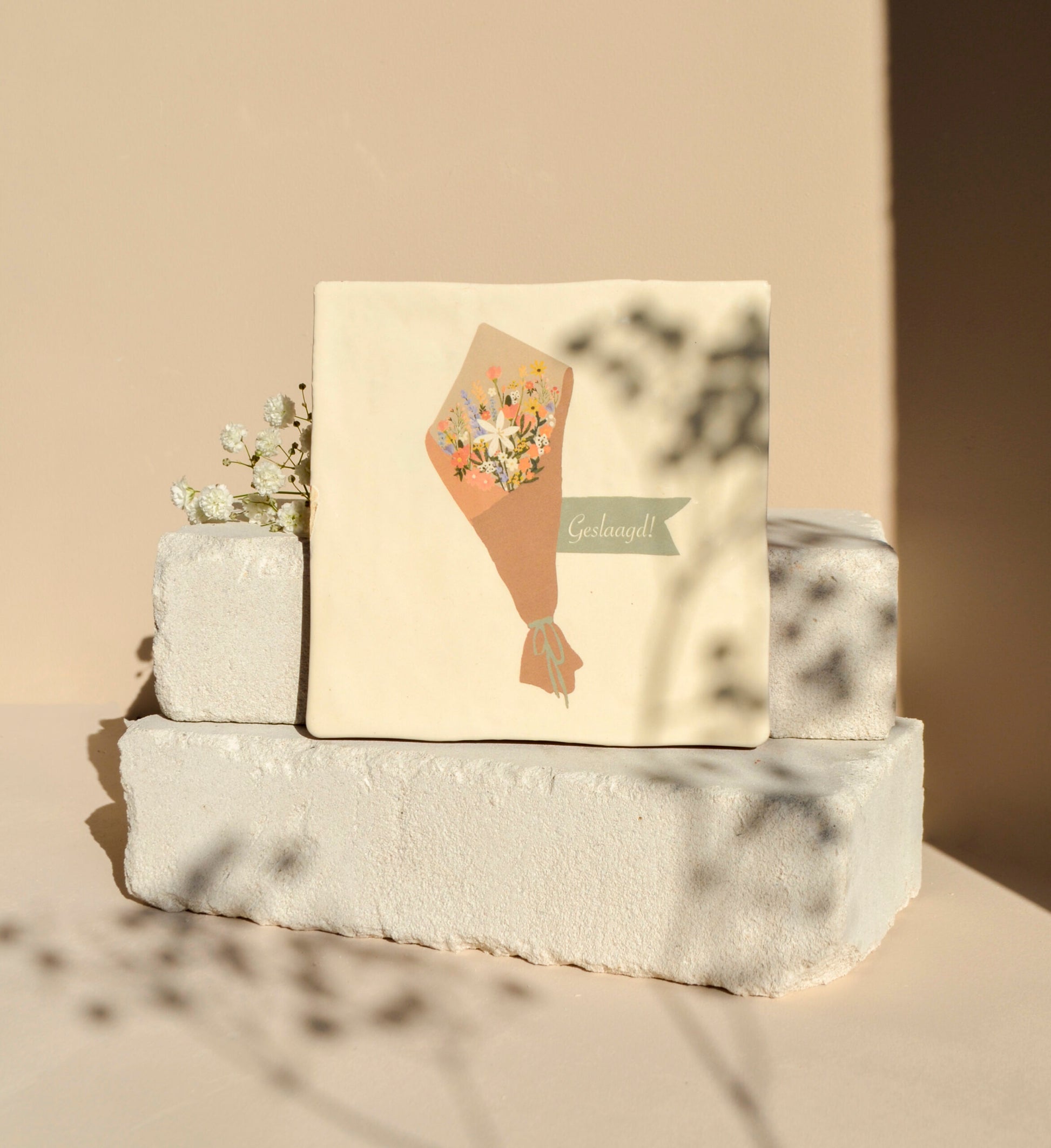 Flower Power - Geslaagd, gepersonaliseerd cadeau, geslaagd cadeau, diploma, afstudeercadeau