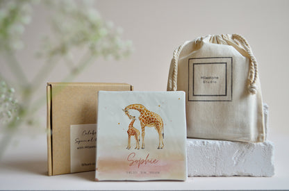 Geboortetegel | Giraffe Pink