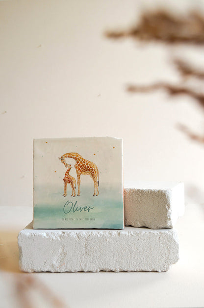 Geboortetegel | Giraffe Beige