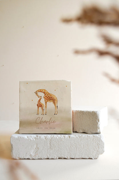 Geboortetegel | Giraffe Pink