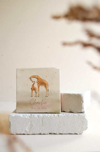 Geboortetegel | Giraffe Beige