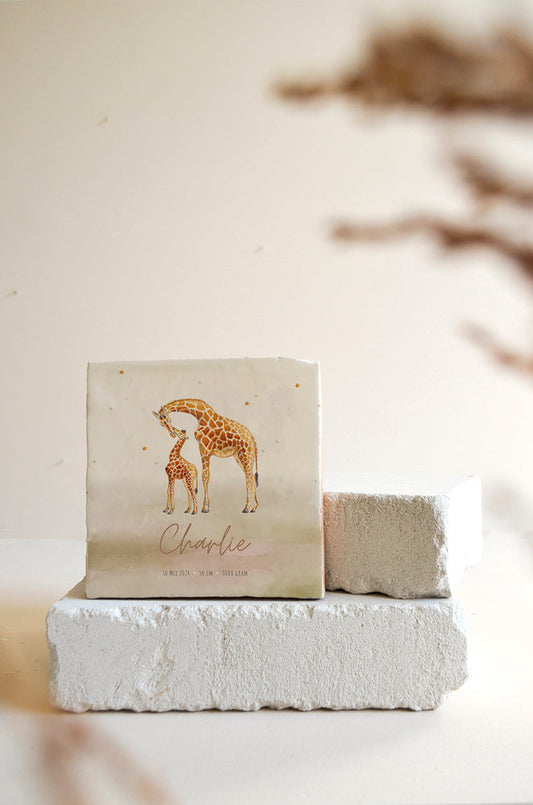 Geboortetegel | Giraffe Beige