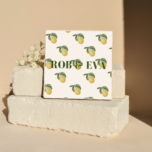 Fruits Lemon Trouwkaartje Trouwerij Bruiloft Huwelijksgeschenk trouwcadeau
