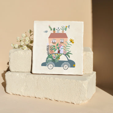 Housewarming cadeau, tegeltje maken, storytiles